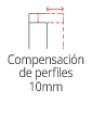 Compensación de perfiles 10mm