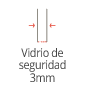 Vidrio de seguridad de 3mm